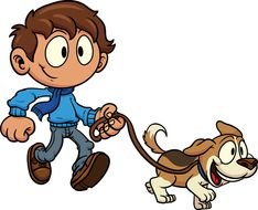 Picture of a boy with a dog