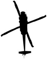 silhouette of a helicopter