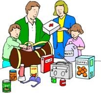 painted family collects a set of basic necessities