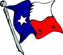 Colorful Texas Flag clipart