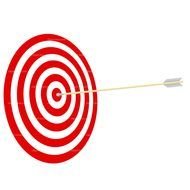 arrow in the middle of the target