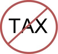 Free Tax sign drawing