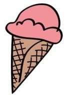 pink cartoon ice cream