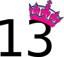 Number 13 Clip Art N14