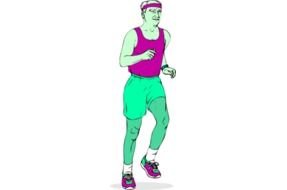Clip art of jogger man