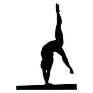 Gymnastics Handstand Silhouette Clip Art