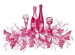 Vintage Wine Label drawing