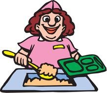 Cartoon Lunch Lady as a picture for clipart