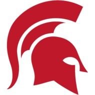 Sparta Helmet as a red drawing