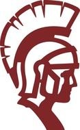 Spartan Head Logo drawing
