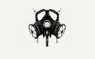 Gas Mask black drawing