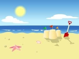 Summer Beach as a graphic illustration