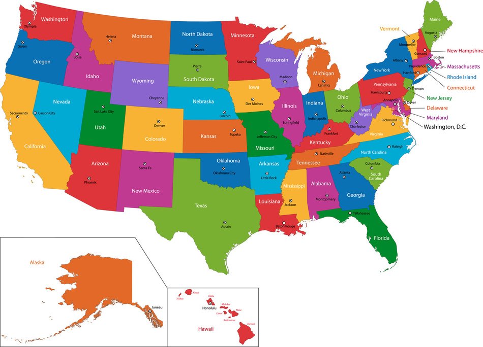 Ä°llustration of United States Map