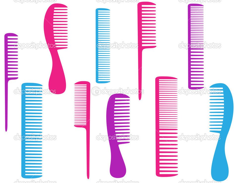 Barber Shop Comb Barbershop Set Of Colorful