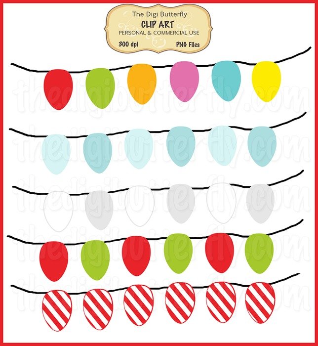Christmas Lights Clip Art N10