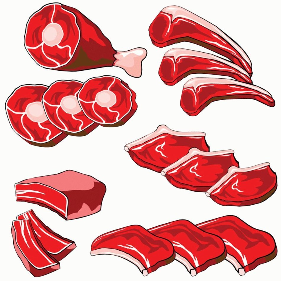 various meat parts