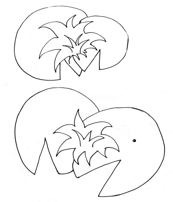 Frog Splashing drawing