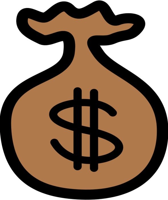 dollar Money Bag Clip Art drawing