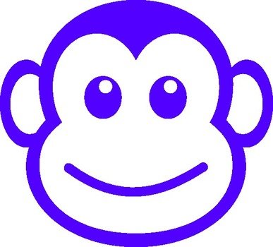 Monkey Face Clip Art N3