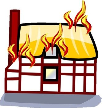 Cartoon House On Fire N4