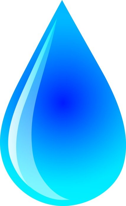 Blue water drop clipart