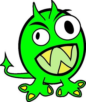 Green Monsters Clip Art N4