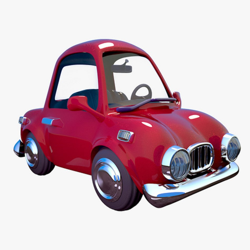 Red Cartoon Car N2