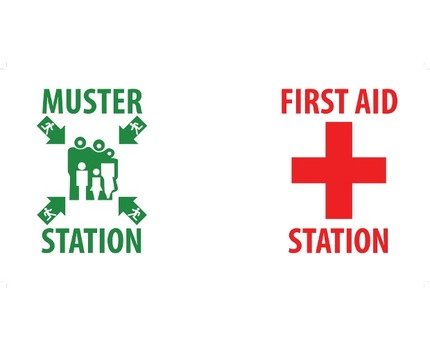 Home rsaquo Signs Misc Safety First Aid Muster Station