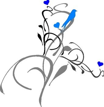 Blue Vine Clip Art N2
