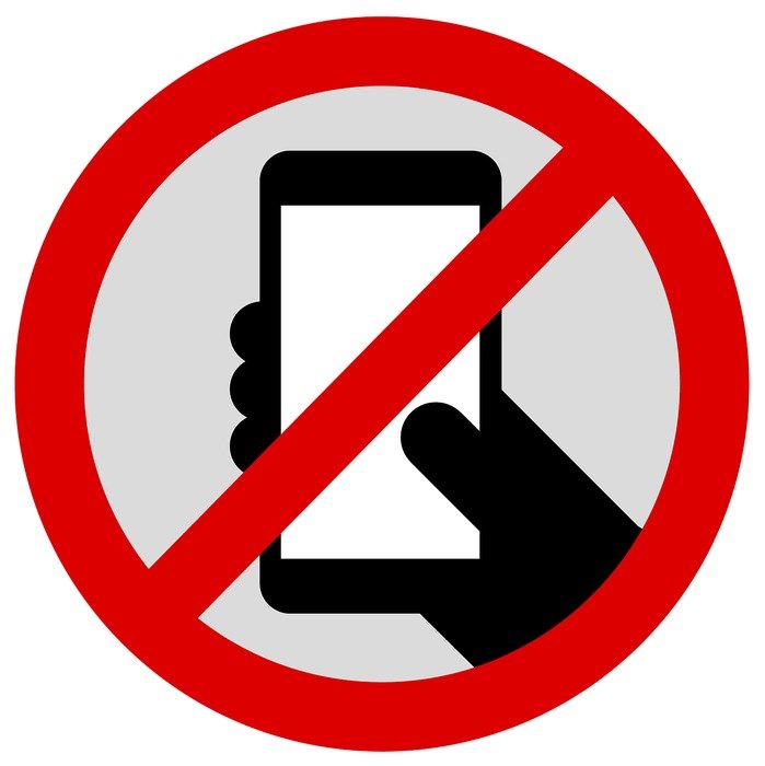 without a phone as a sign