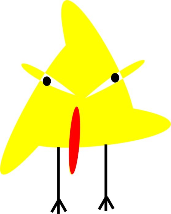 Angry Yellow Bird By Loveandread