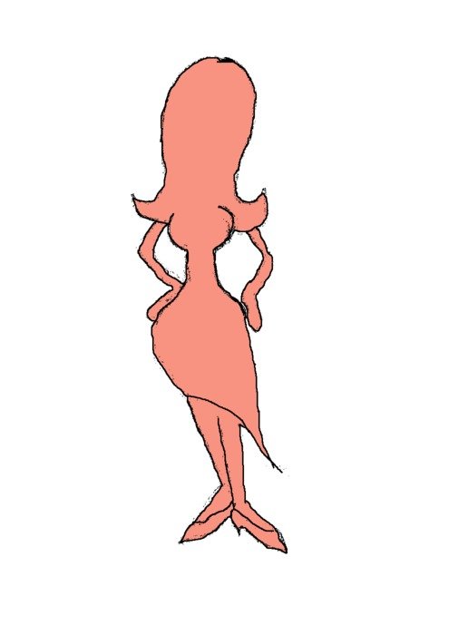 silhouette of a woman of the 1920s as a graphic illustration