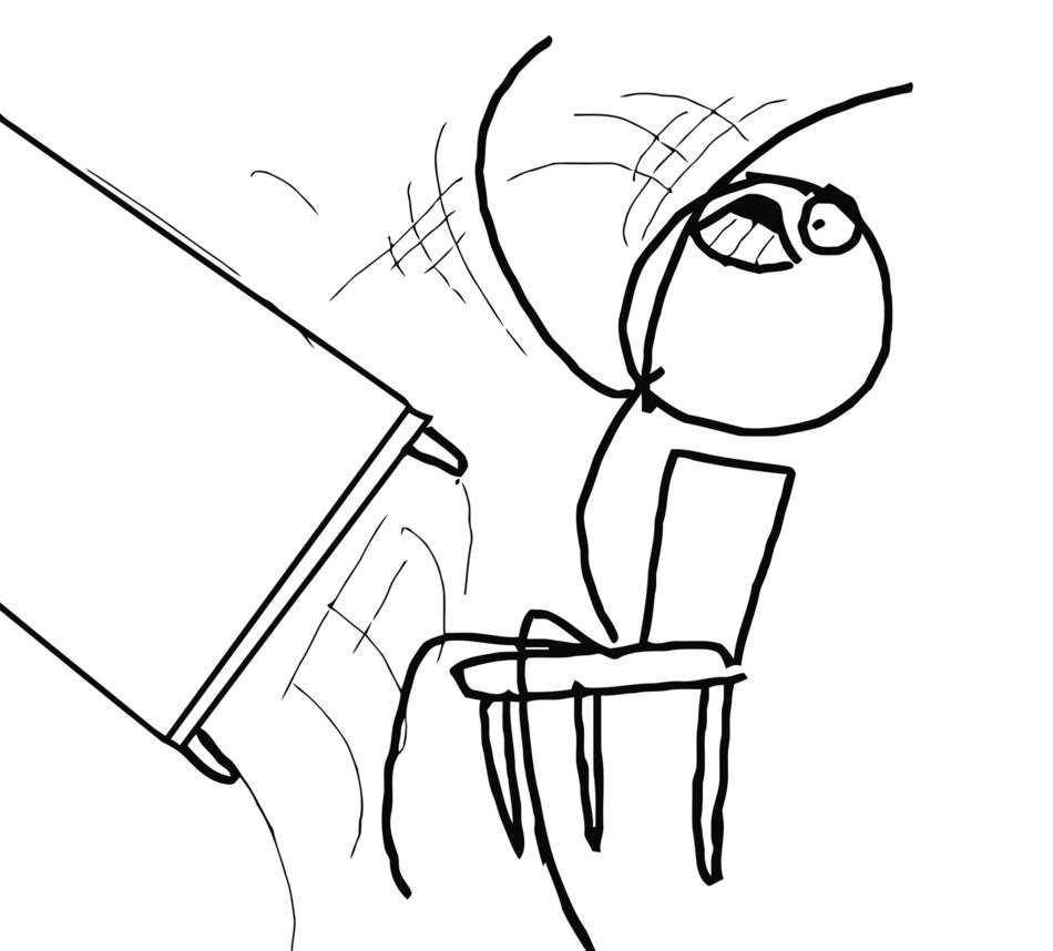 Table Flip, stick drawing, Meme