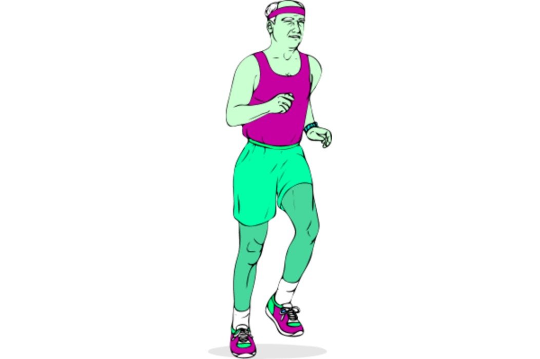 Clip art of jogger man