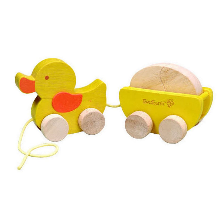 wooden pull duck