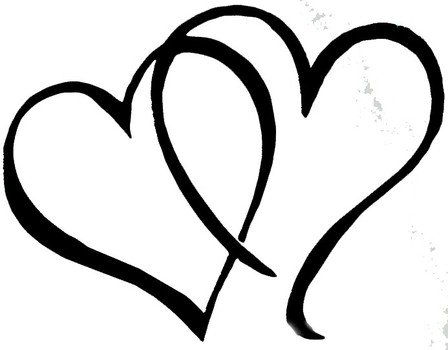 Double Heart Clip Art N4