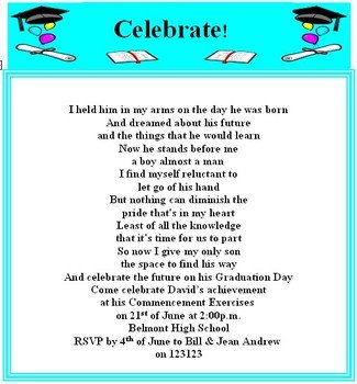 Graduation Invitation Wording