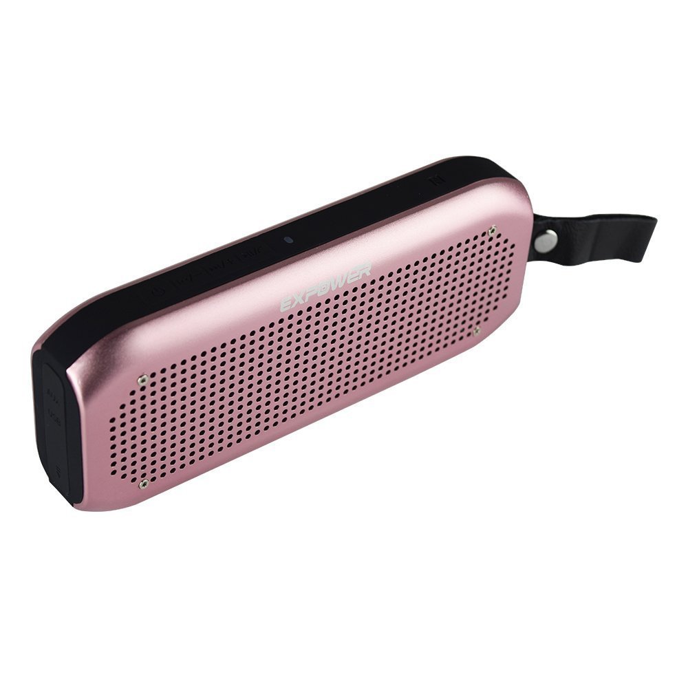 Expower S222 Portable Aluminum Waterproof Bluetooth Speaker – Pink N2 ...