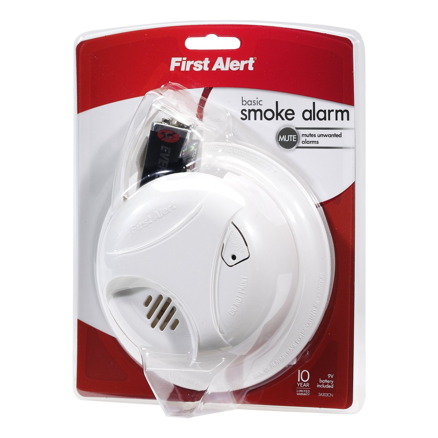 First Alert SA303CN3 Battery Powered Smoke Alarm with Silence Button N3 ...