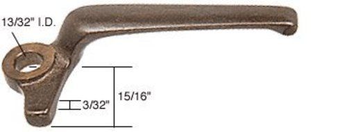 CRL Right Hand Project-In Casement Window Locking Handle; 15/16 Hook Projection for Fenestra by C.R. Laurence