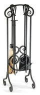 Pilgrim Home and Hearth 19001 Napa Forge Antique Scroll Fireplace Tool Set, Black