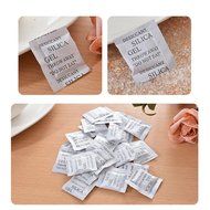DZT1968 100 Packs 1g Non-Toxic Silica Gel Desiccant Moisture Absorber Dehumidifier