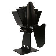Eco Friendly Heat Powered Wood Stove Fan Same As Caframo Alcona Ecofan - Black