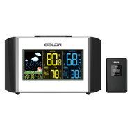 BALDR Colorful Weather Station Clock Indoor and Outdoor Temperature Humidity Display Alarm and Snooze Calendar... N5