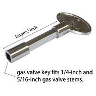 Onlyfire Products Handle Replacement Gas Valve Key for 1/4" and 5/16" Turn Ball Valve ,3",Chrome N9