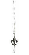 Silver Colored Fleur-de-lis Ceiling Fan Pull - By Ganz