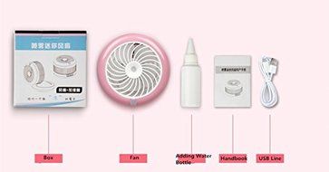 Water Mist Fan Rechargeable Misting Humidifier Fans 3colors Spraying Powerful Fan Office Desktop Mobile Power... N2