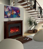 Amantii Zero Clearance Series Built-In Electric Fireplace with Espresso Stained Mantel, 30 Inch