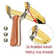 New Outdoor Powerful Steel Catapult Slingshot Marble Sling Shot Hunting Games N2
