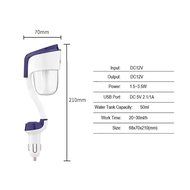 Happy-top Portable Mini 50ml Travel Ultrasonic Cool Mist Aroma Car Air Humidifier with Dual USB Charger Port,... N15